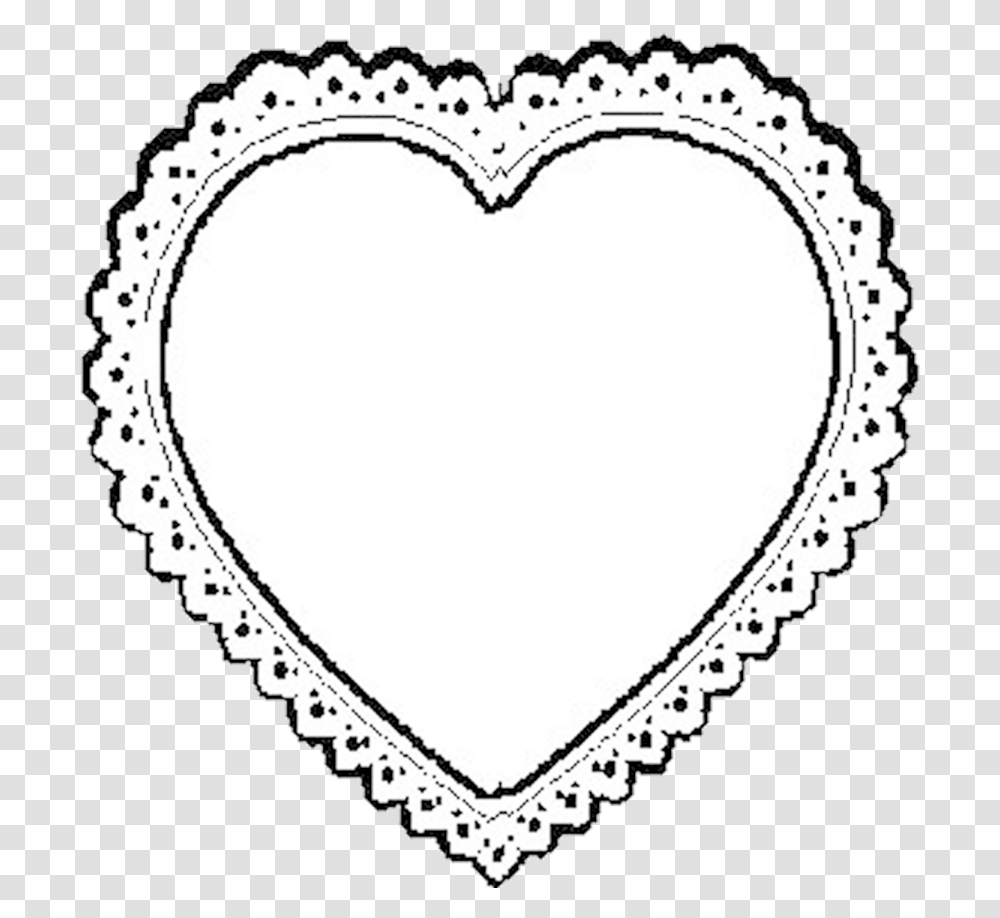 Heart Shape Borders Clipart Black And White Lace Heart Clipart, Bracelet, Jewelry, Accessories, Accessory Transparent Png