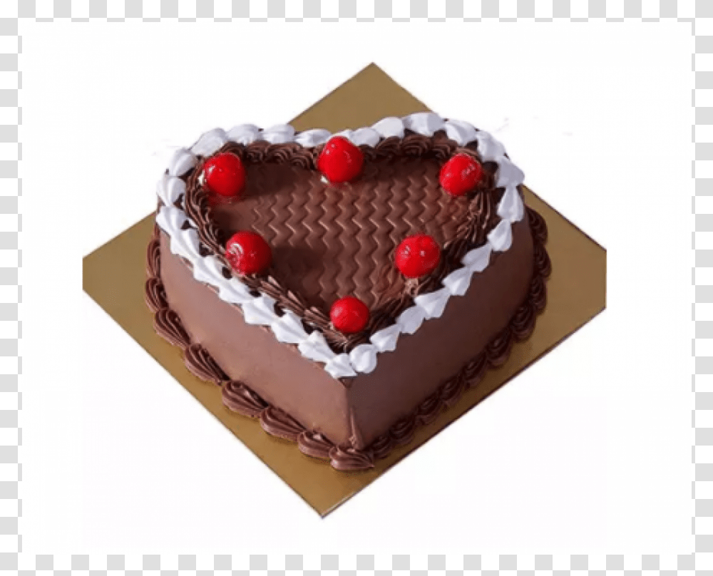 Heart Shape Chocolate Cream Cake Heart Shape Chocolate Cake, Birthday Cake, Dessert, Food, Torte Transparent Png
