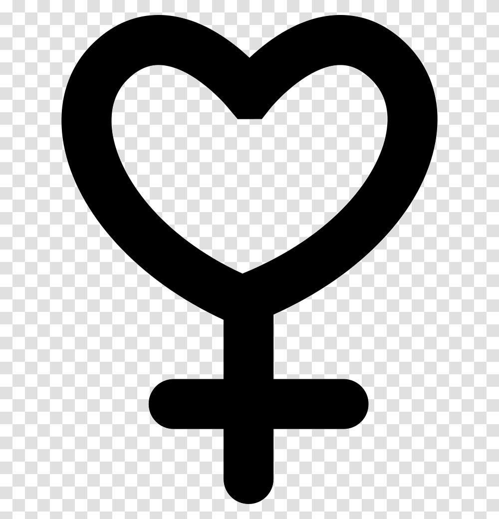 Heart Shape Clipart Female Gender Symbol Heart, Cross, Stencil, Floor Transparent Png