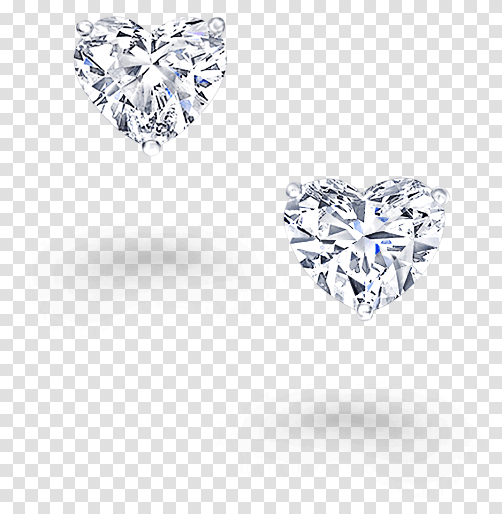 Heart Shape Diamond Stud Earrings Solid, Gemstone, Jewelry, Accessories, Accessory Transparent Png