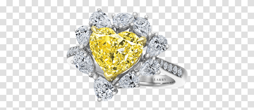 Heart Shape Fancy Yellow Diamond Ring, Gemstone, Jewelry, Accessories, Accessory Transparent Png