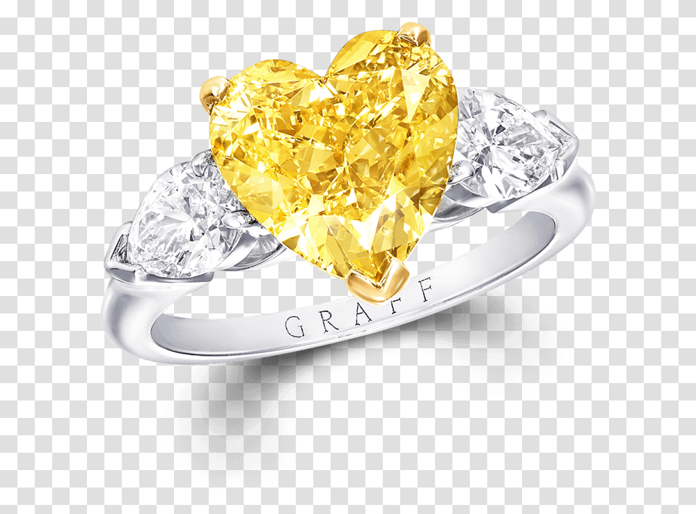 Heart Shape Ring Yellow Diamond Engagement Ring, Accessories, Accessory, Jewelry, Gemstone Transparent Png