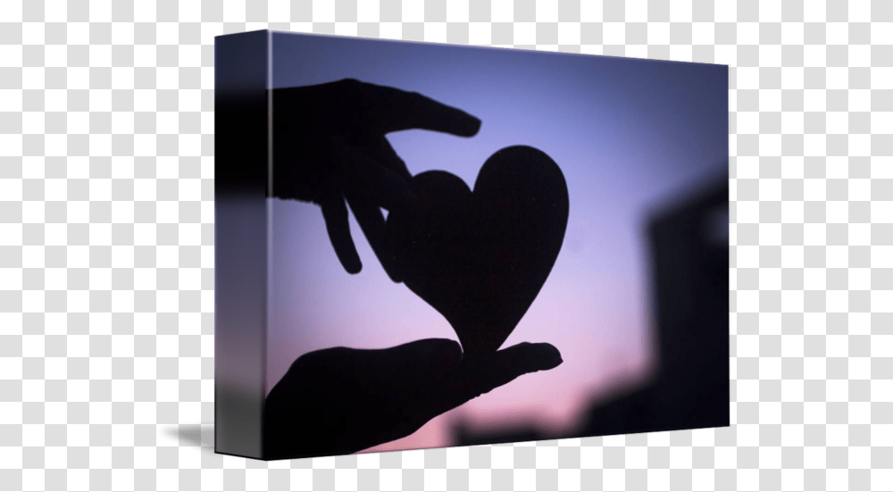 Heart Shape With Hands Love Vale, Silhouette, Person, Screen, Electronics Transparent Png