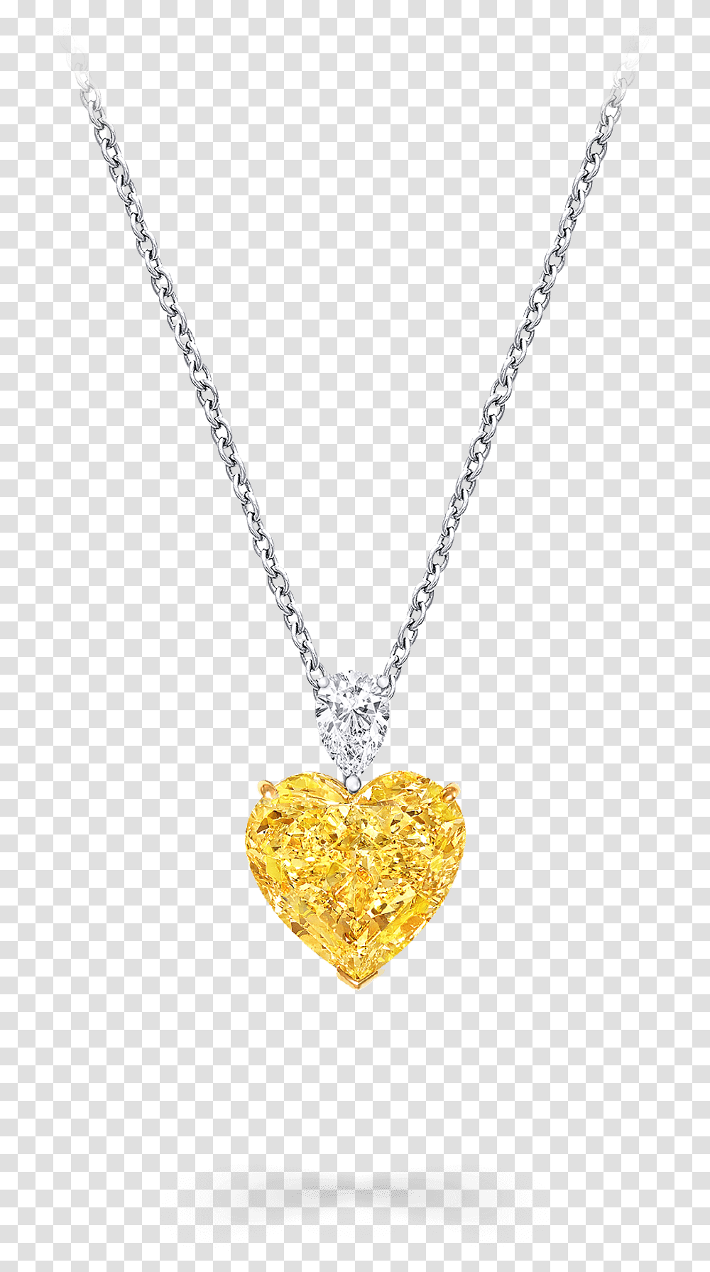 Heart Shape Yellow White Diamond Locket, Pendant, Necklace, Jewelry, Accessories Transparent Png