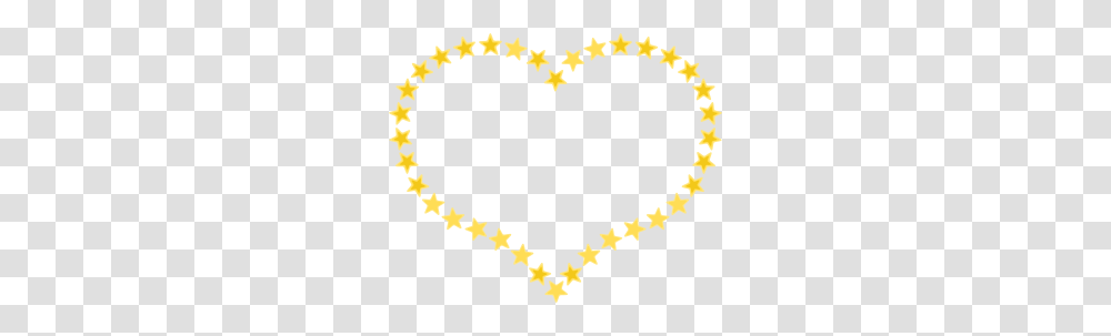 Heart Shaped Border With Yellow Stars Clip Arts For Web, Star Symbol Transparent Png