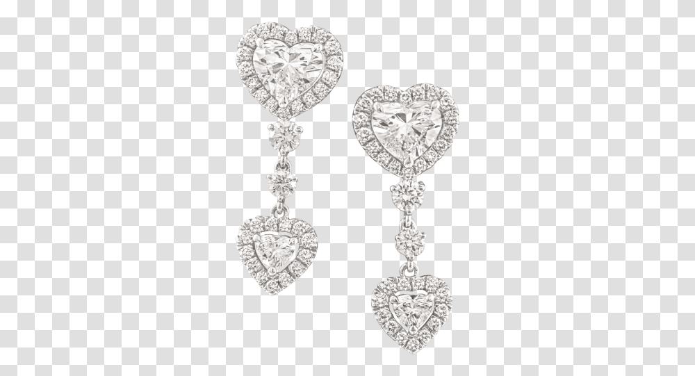 Heart Shaped Diamond Earrings Diamond Heart Shaped Earrings, Accessories, Accessory, Jewelry Transparent Png