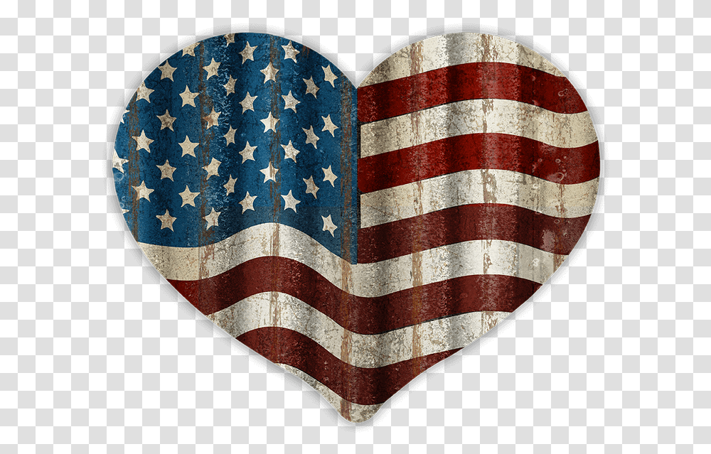 Heart Shaped Flag Usa Flag Heart, Symbol, American Flag, Rug Transparent Png