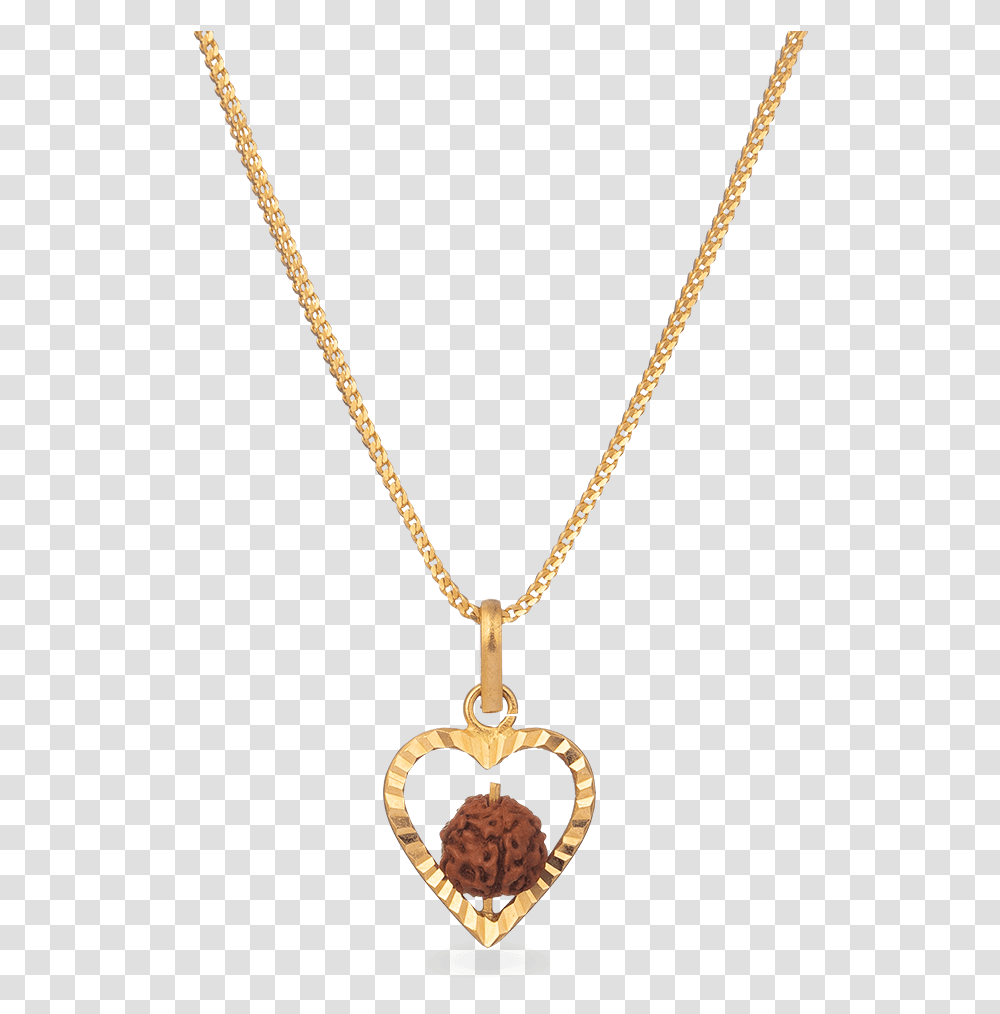 Heart Shaped Increated Rudraksha Pendant In 22ct Gold Locket, Necklace, Jewelry, Accessories, Accessory Transparent Png