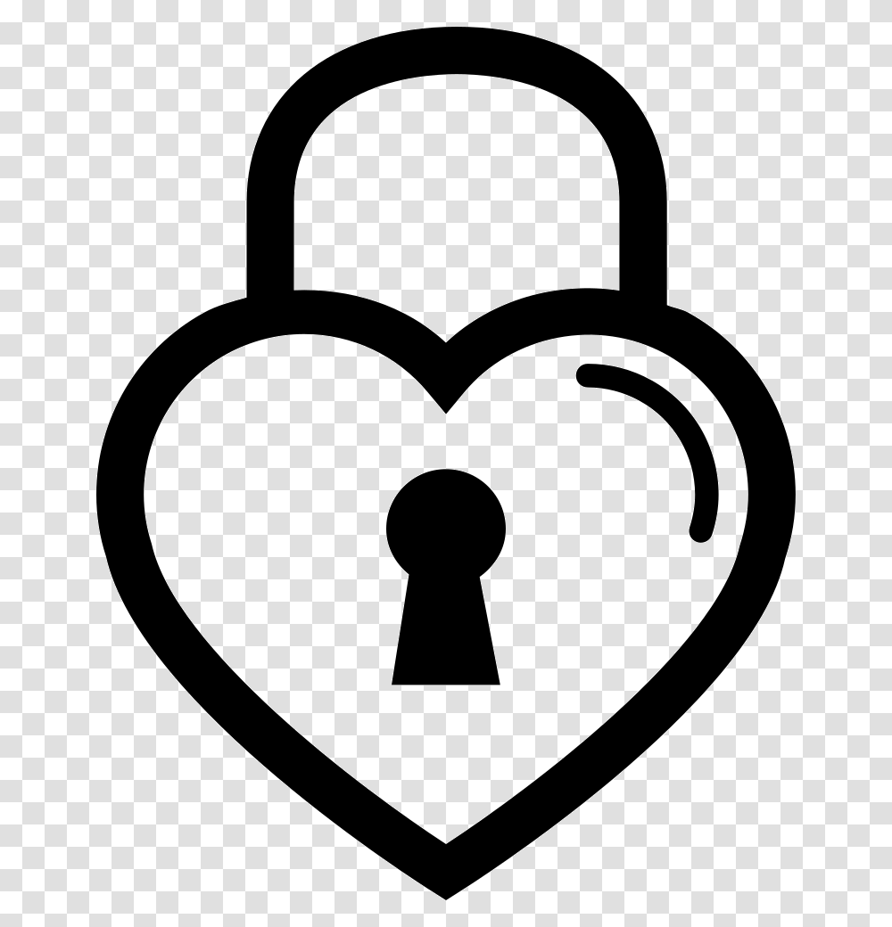 Heart Shaped Lock Outline Heart With Lock, Security, Rug, Combination Lock Transparent Png