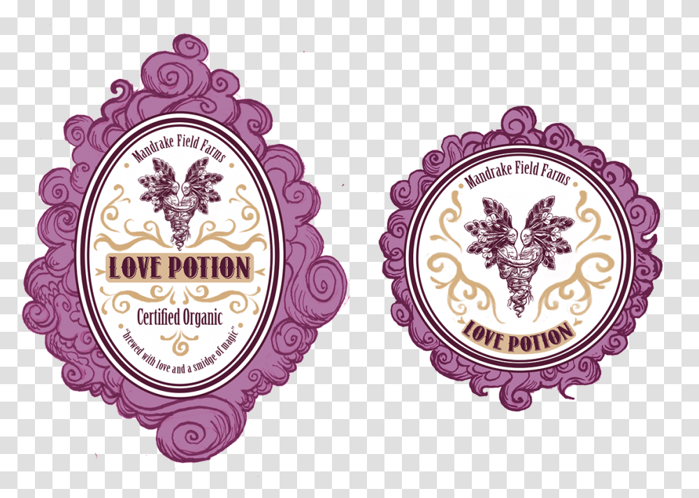 Heart Shaped Love Potion Label, Pattern, Plant, Bottle Transparent Png