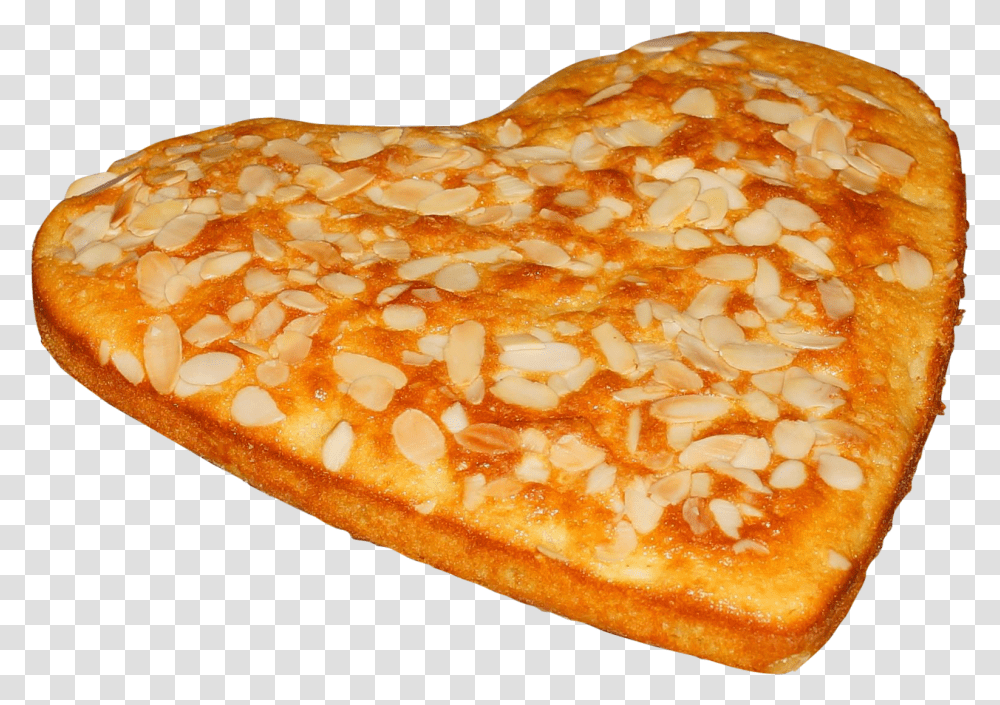 Heart Shaped Nuts Cake Heart, Bread, Food, Pancake, Plant Transparent Png