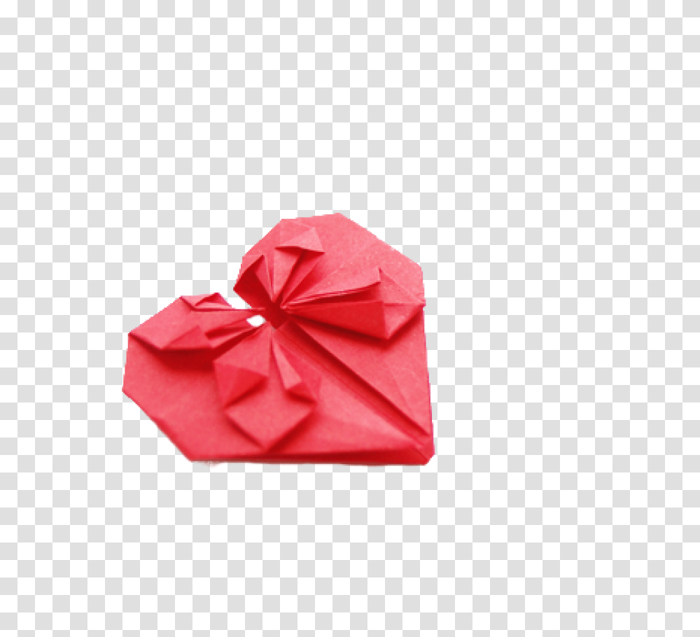 Heart Shaped Origami Image Origami Heart Background, Paper Transparent Png