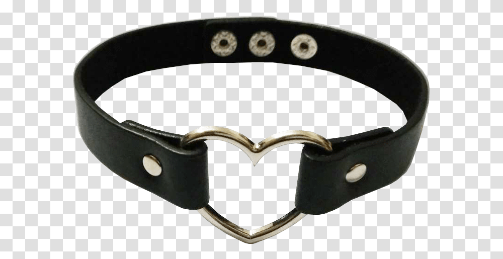 Heart Shaped Ring Leather Choker Choker, Belt, Accessories, Accessory, Buckle Transparent Png
