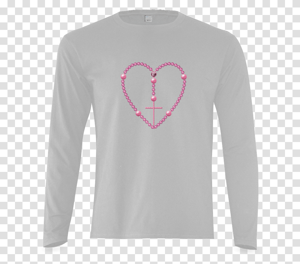 Heart Shaped Rosary Sweatshirt, Sleeve, Apparel, Long Sleeve Transparent Png