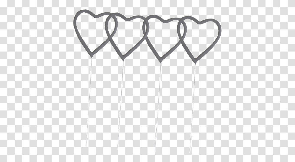 Heart Shaped Sparklers 4 192 Sketch, Bow, Lock Transparent Png