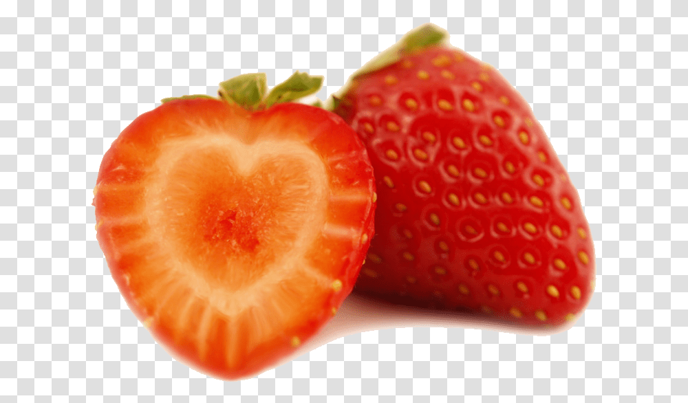 Heart Shaped Strawberry, Fruit, Plant, Food, Fungus Transparent Png