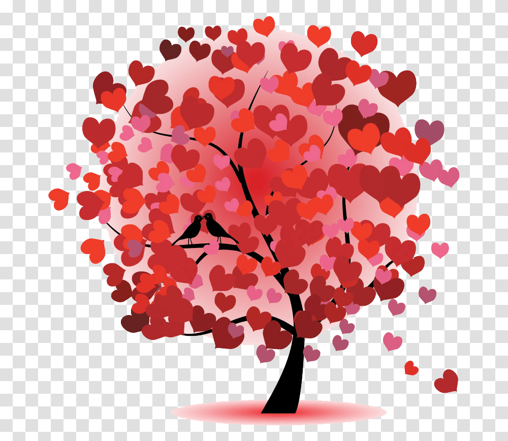 Heart Shaped Tree Download Tree Of Love, Plant, Lamp, Flower, Blossom Transparent Png