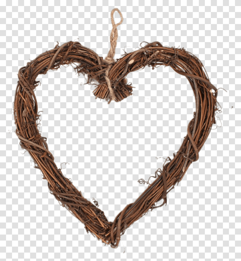 Heart Shaped Wreath Stickpng Twig Heart Wreath, Antler, Bracelet, Jewelry, Accessories Transparent Png