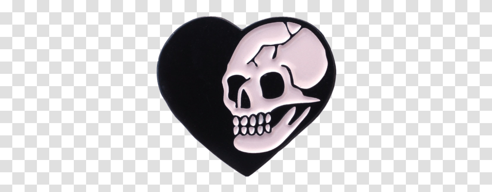 Heart Skull Pin Skull, Plectrum Transparent Png