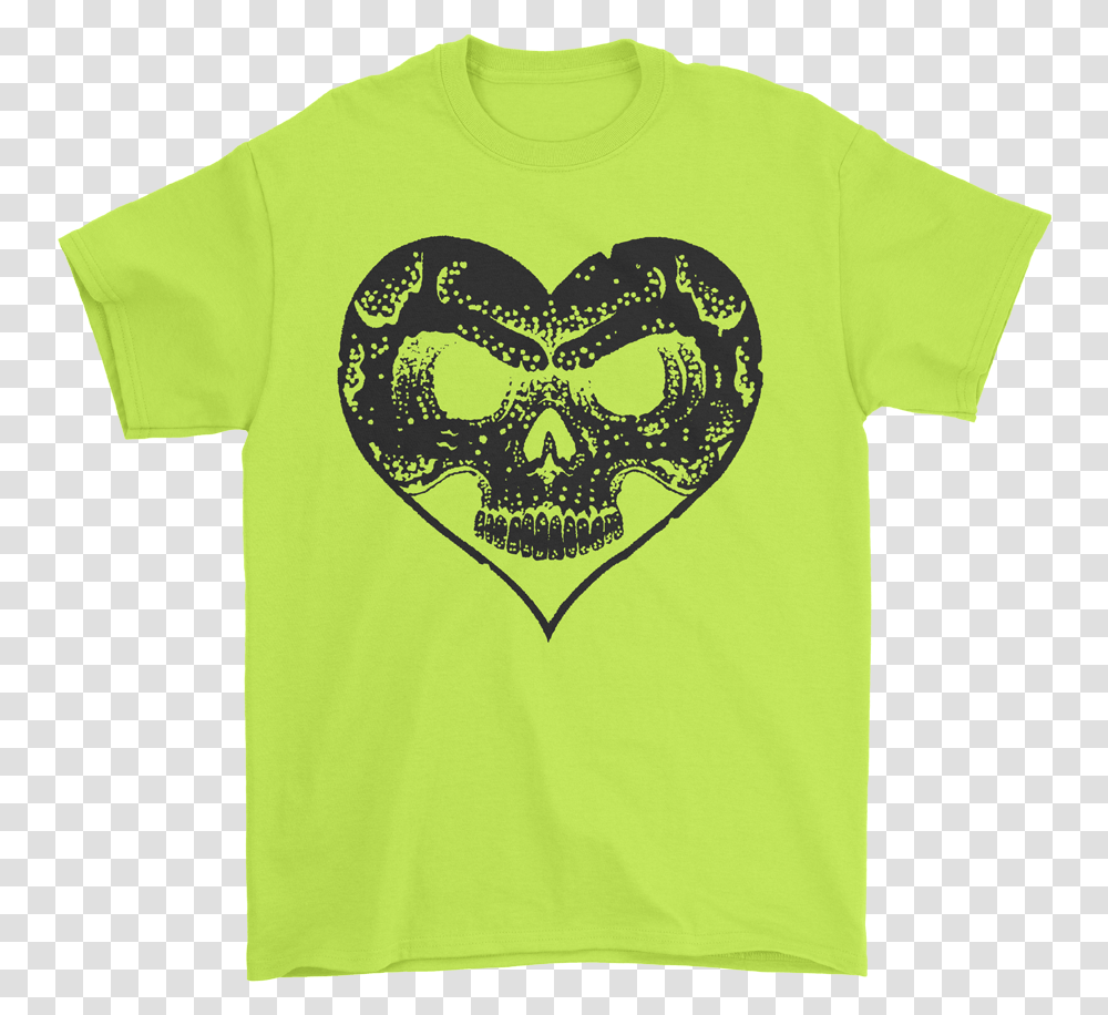 Heart Skull T Shirt Heart, Apparel, T-Shirt Transparent Png