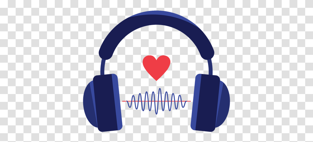 Heart Sound Wave Headphones Icon & Svg Music Headphones Icon, Electronics, Headset, Cushion Transparent Png