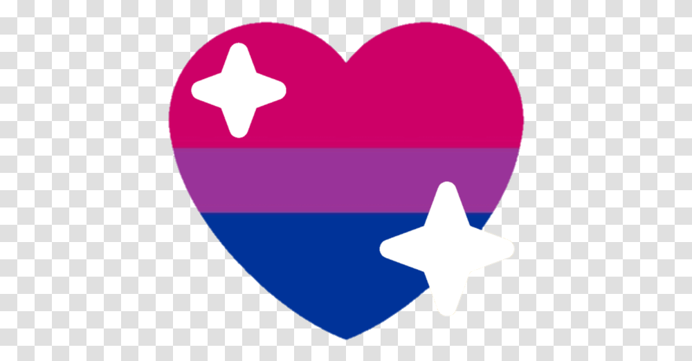 Heart Sparkles Bisexual Bi Heart Emoji Discord Clipart Rainbow Heart Emoji Discord, Star Symbol Transparent Png