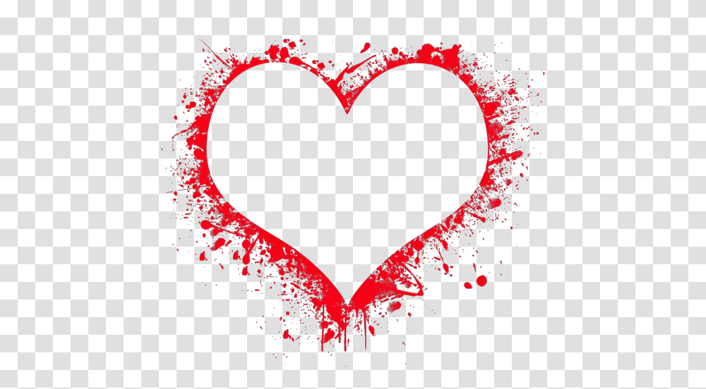 Heart Splatter Frame Love Heart, Pattern Transparent Png