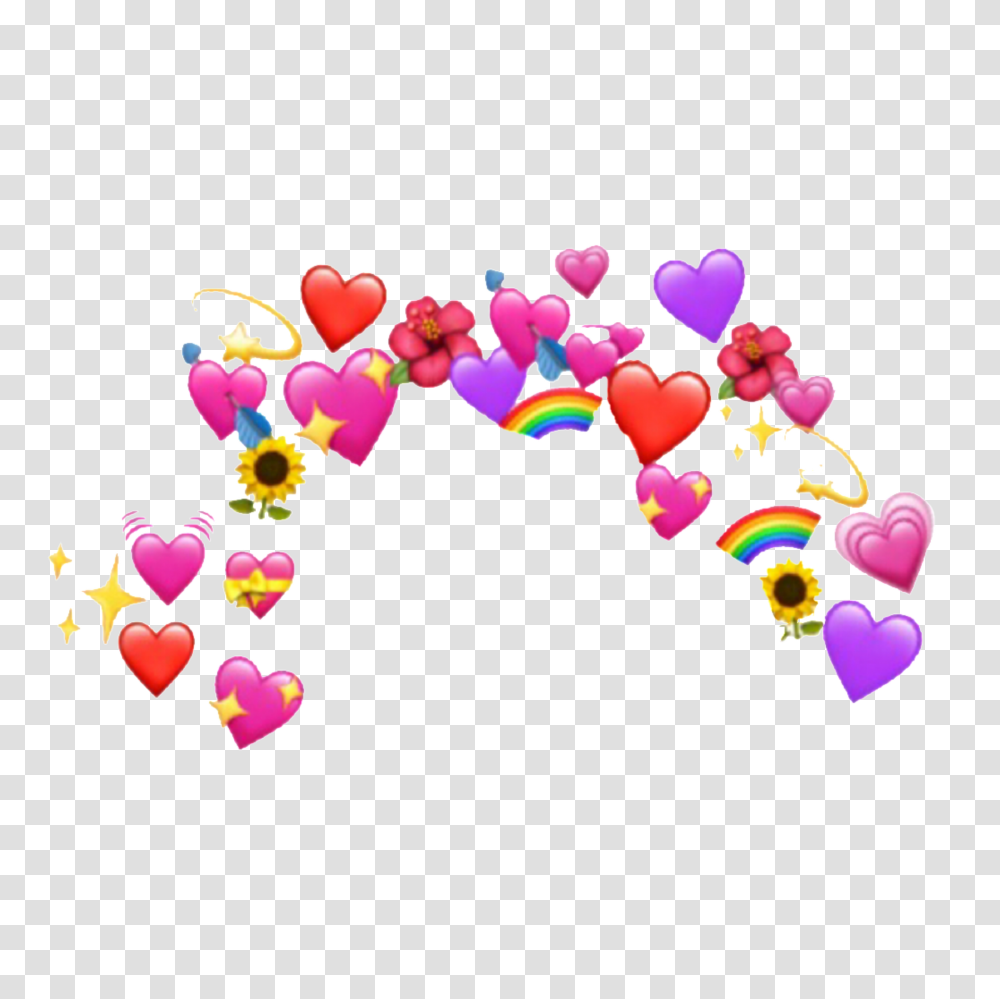 Heart Sticker Heart Emoji Meme, Petal, Flower, Plant, Blossom Transparent Png