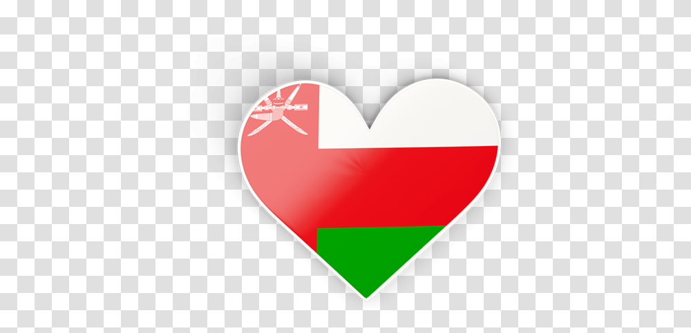 Heart Sticker Oman Flag Heart, Plectrum Transparent Png