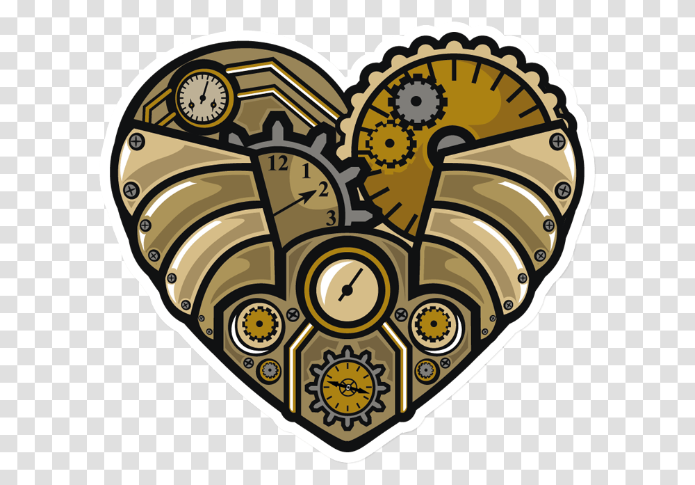 Heart Sticker Sticker That Kick Ass Steampunk Heart Steampunk Heart, Armor, Symbol, Food, Emblem Transparent Png