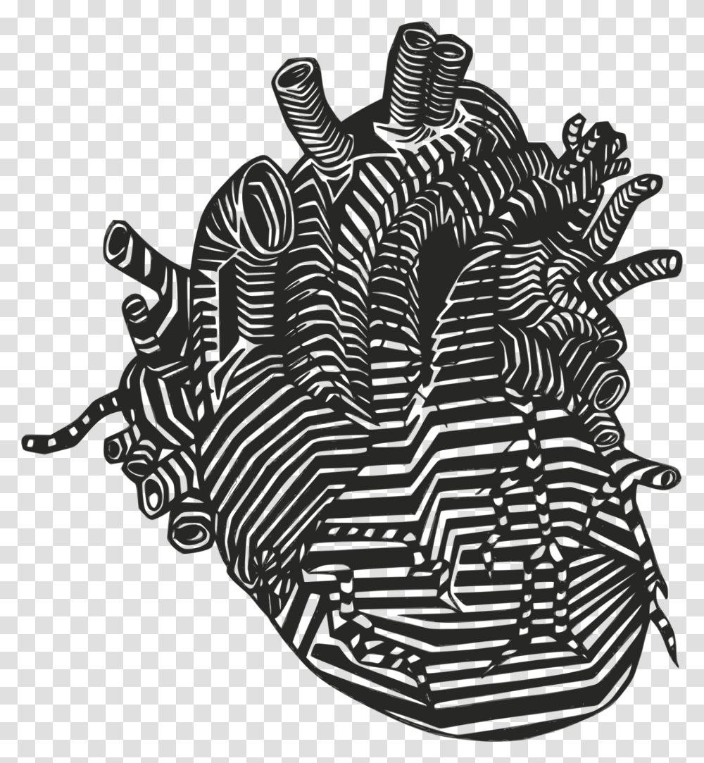 Heart Svg Clip Arts Anatomical Heart Drawing, Doodle, Rug, Stencil Transparent Png