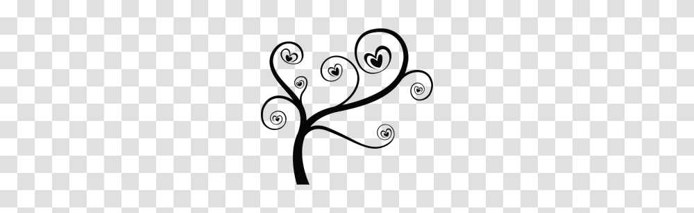 Heart Swirl Tree Clipart Free Clipart, Floral Design, Pattern, Locket Transparent Png