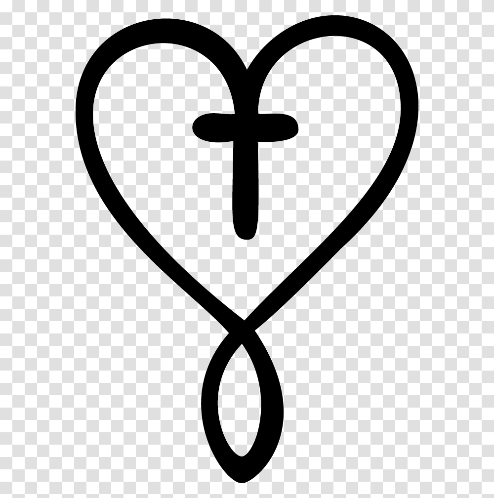 Heart, Cross, Crucifix, Logo Transparent Png