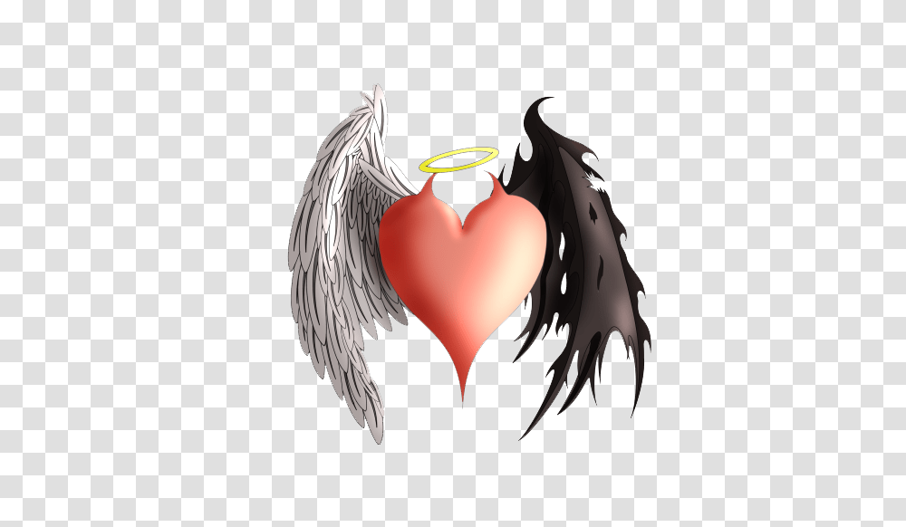 Heart Tattoos Clipart Devil Squad, Graphics, Symbol, Angel, Archangel Transparent Png