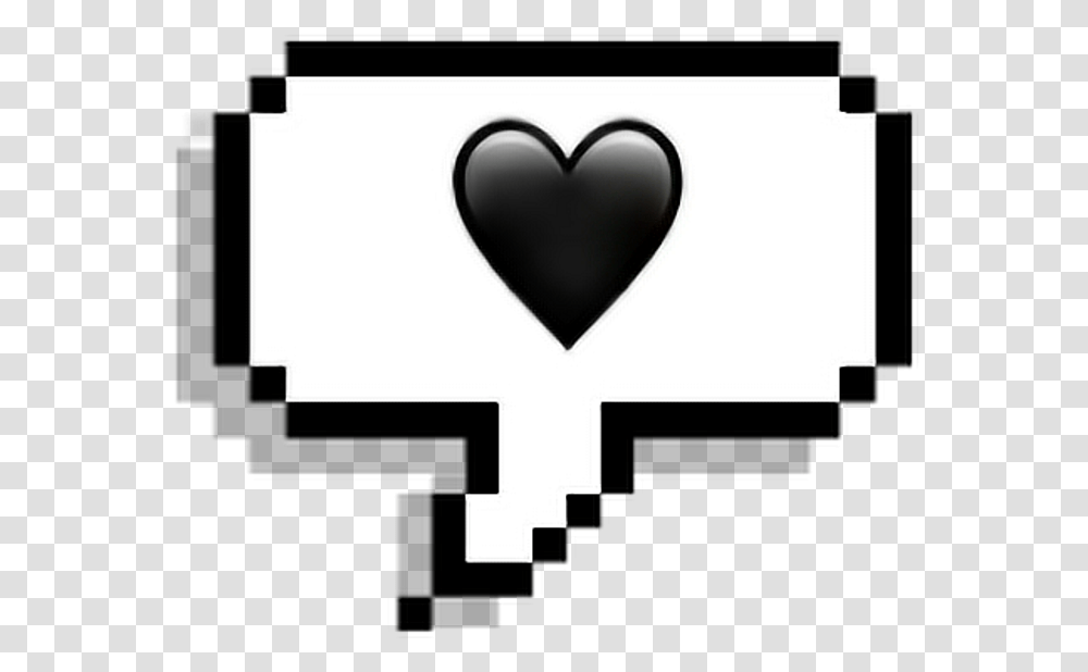 Heart Text Emoji Black Tumblr Sticker Black Heart Emoji Aesthetic, Mouse, Hardware, Computer, Electronics Transparent Png
