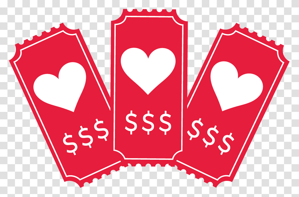 Heart Ticket, Number, Poster Transparent Png