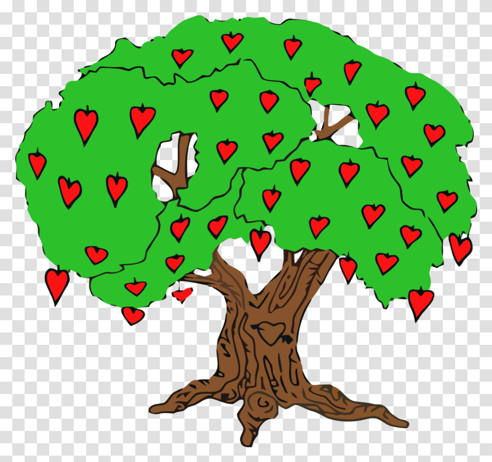 Heart Tree Clipart - Clipartlycom Illustration, Plant, Plot, Diagram, Graphics Transparent Png