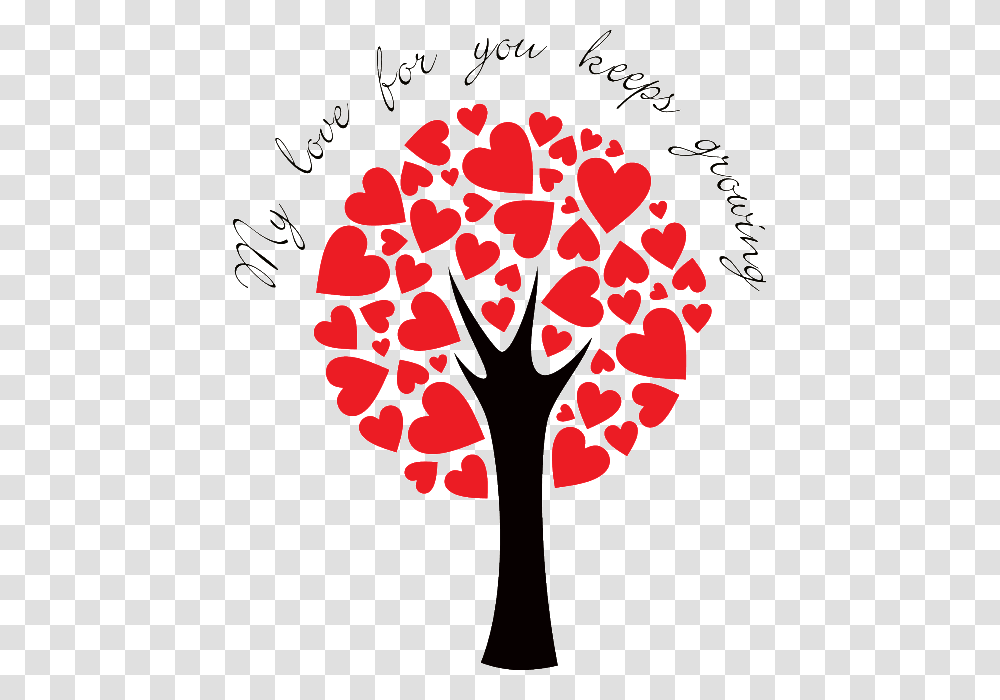 Heart Tree Download Love Tree, Stain, Stencil Transparent Png