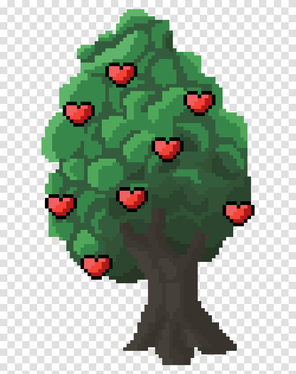 Heart Tree Heart Tree Gif 1918295 Vippng Pixel Tree Gif, Leaf, Plant, Cross, Symbol Transparent Png