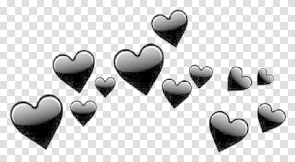 Heart Tumblr Black Black Heart Emojis, Plectrum, Cushion, Pillow Transparent Png