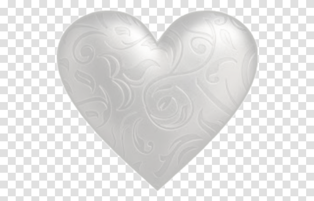 Heart White Swirls Valentinesday Wedding Anniversarry Heart, Pillow, Cushion, Plectrum, Rug Transparent Png