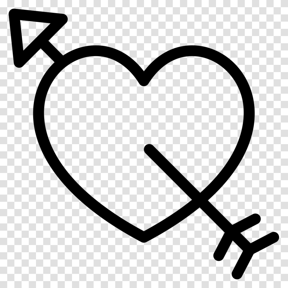 Heart With Arrow Comments Heart Arrow Icon, Stencil, Cushion, Pillow Transparent Png