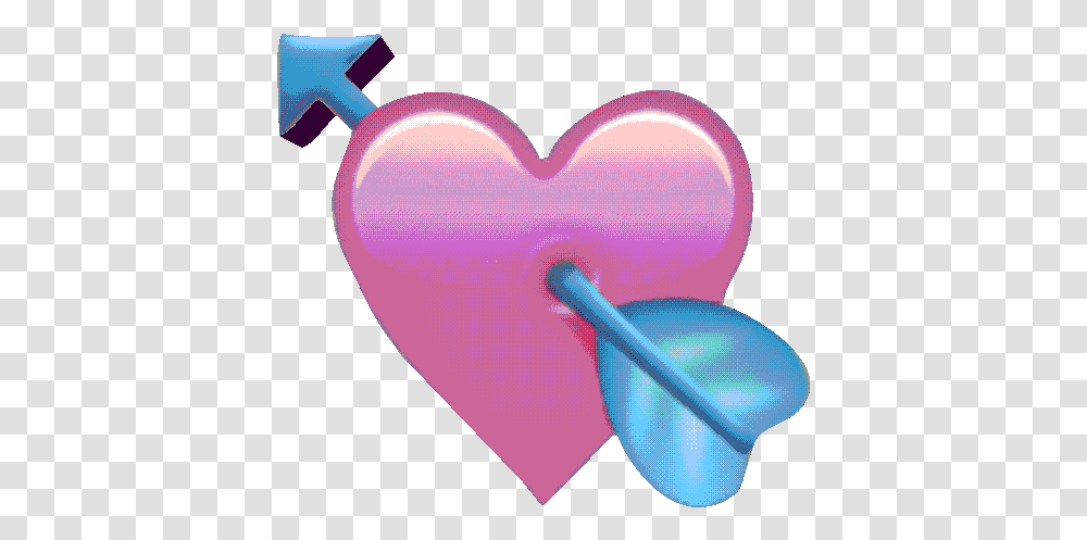 Heart With Arrow Gif Heart Emoji Gif, Pillow, Cushion, Purple Transparent Png