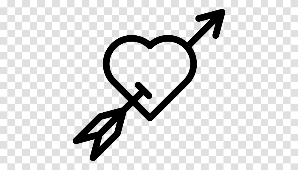 Heart With Arrow Mobile Phone With Heart Phone Icon With, Gray Transparent Png