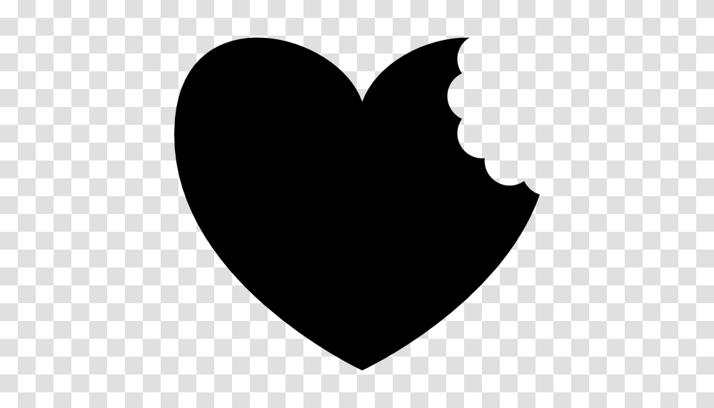 Heart With Bite, Stencil, Silhouette, Pillow, Cushion Transparent Png