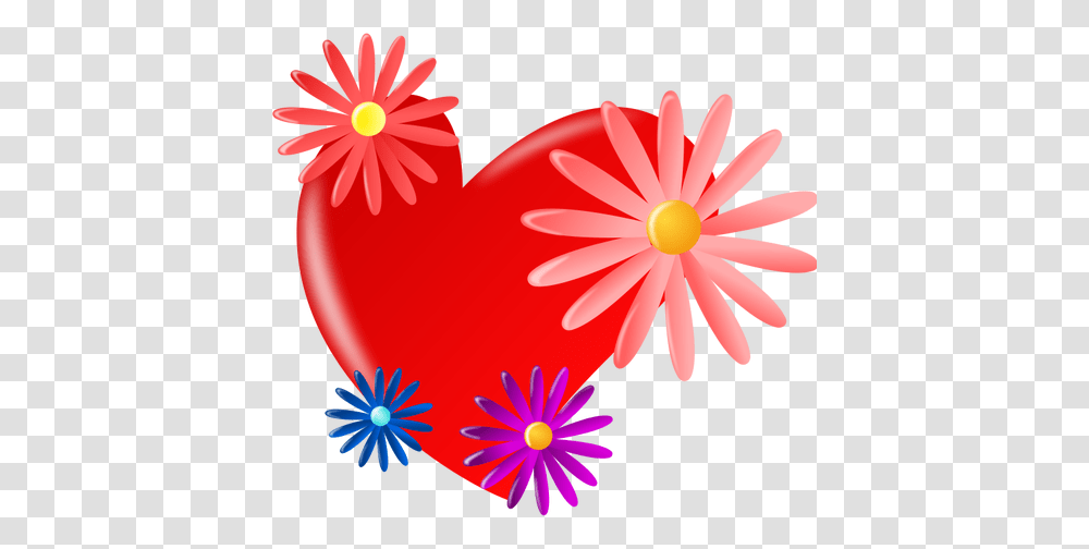 Heart With Blossom, Daisy, Flower, Plant, Daisies Transparent Png