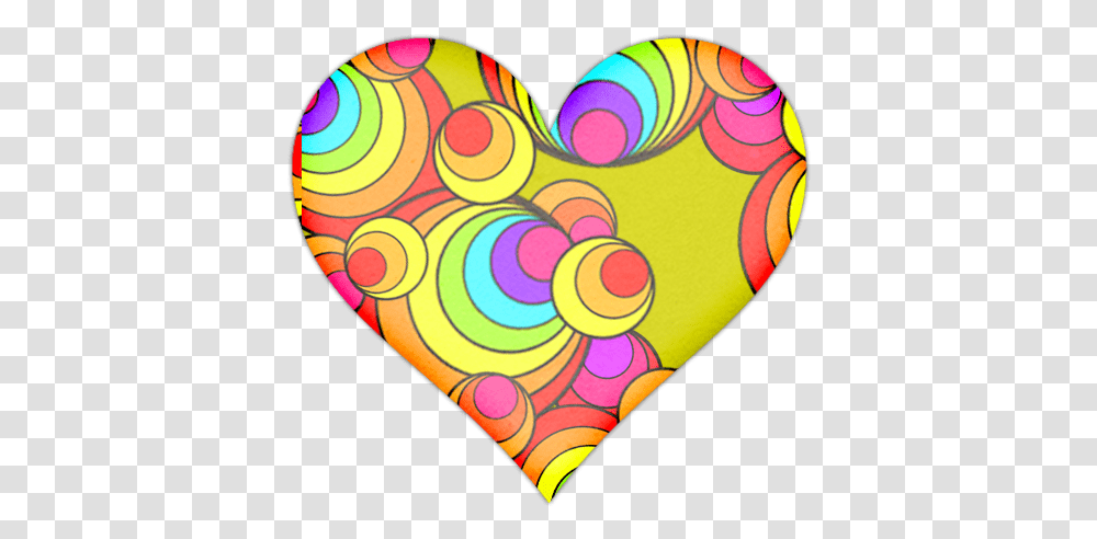 Heart With Circular Rainbows Icon Clipart Image Icon, Graphics, Pattern, Spiral, Floral Design Transparent Png