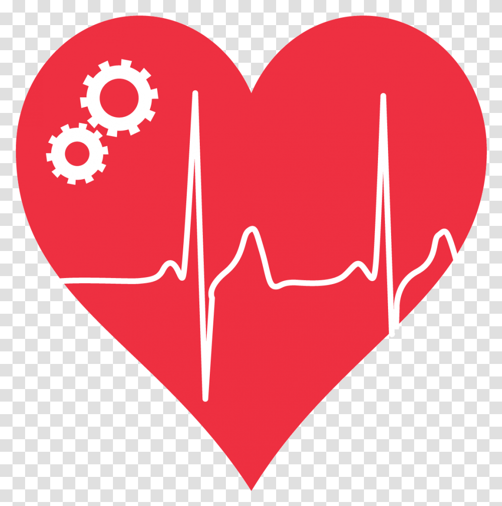 Heart With Ekg Line Clipart Download Broken Heart, First Aid, Cushion Transparent Png
