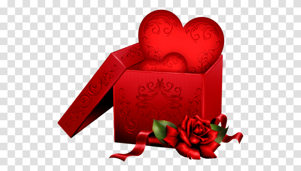 Heart With Gift Box Valentines Day Gift, Furniture, Cross Transparent Png