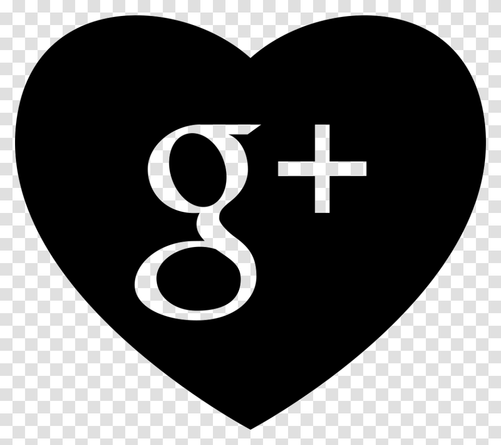 Heart With Google Plus Social Media Logo Google Icons, Alphabet, Label Transparent Png